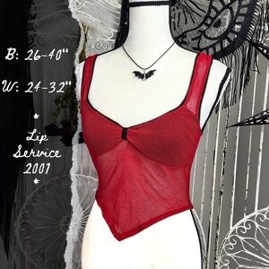 2001 Lip Service Y2K Fishnet Top